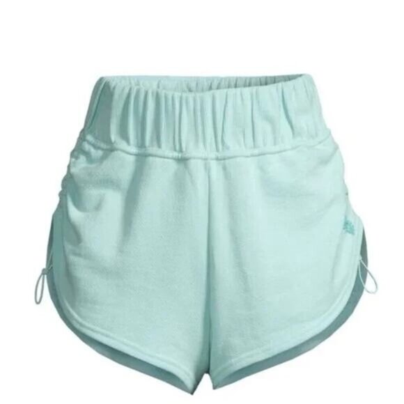 FREE PEOPLE FP Movement Cinched Shorts Sz Small Clear Skies - Picture 2 of 12